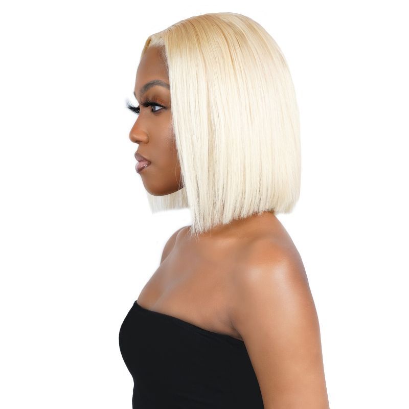 Blonde Straight 13x4 Transparent Lace 100% Human Hair Bob Wig