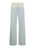 Givenchy Women Blue Jeans With Tweed Waist In Denim Woman