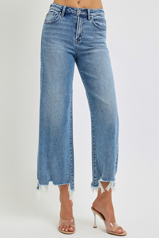 Daphne High Rise Crop Wide Jeans
