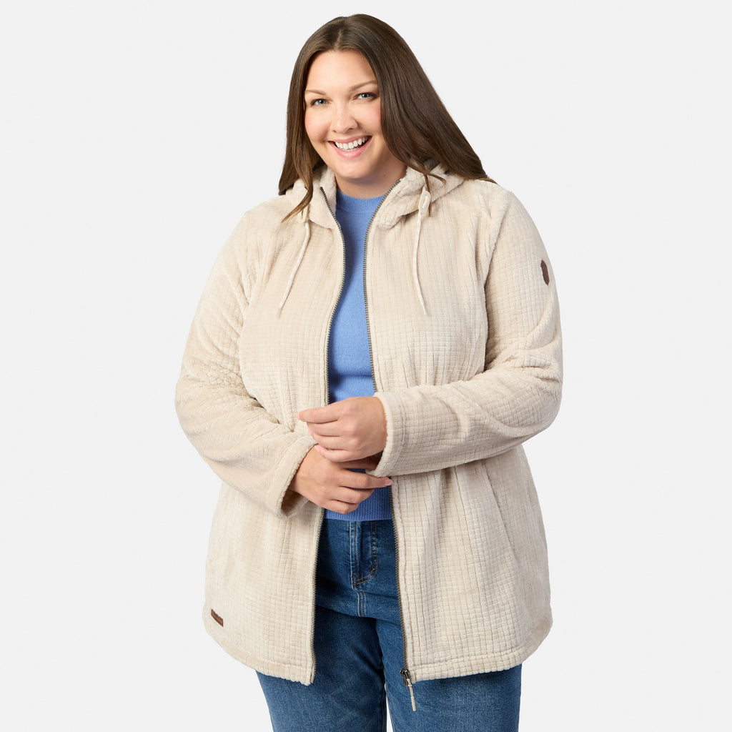 Women's Plus Size Grid Butter Pile® Anorak Jacket
