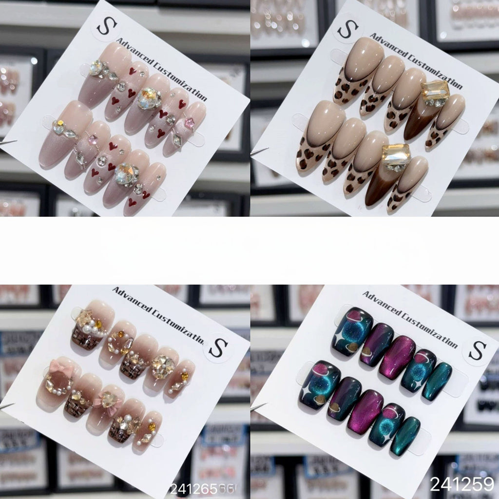 1028- Handmade press on nails fake nails removable