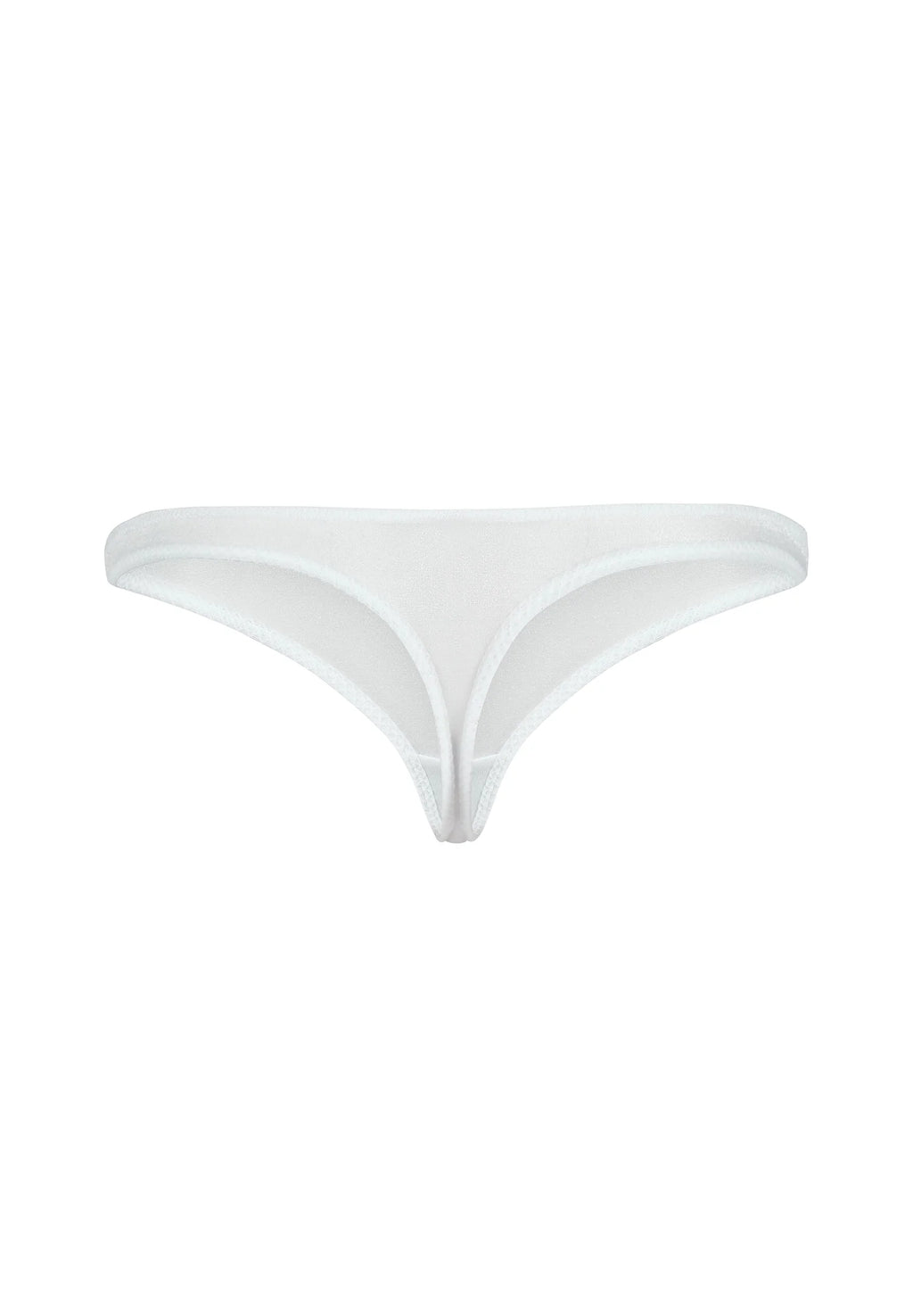 Gossard Glossies White Sheer See Through Thong Panty