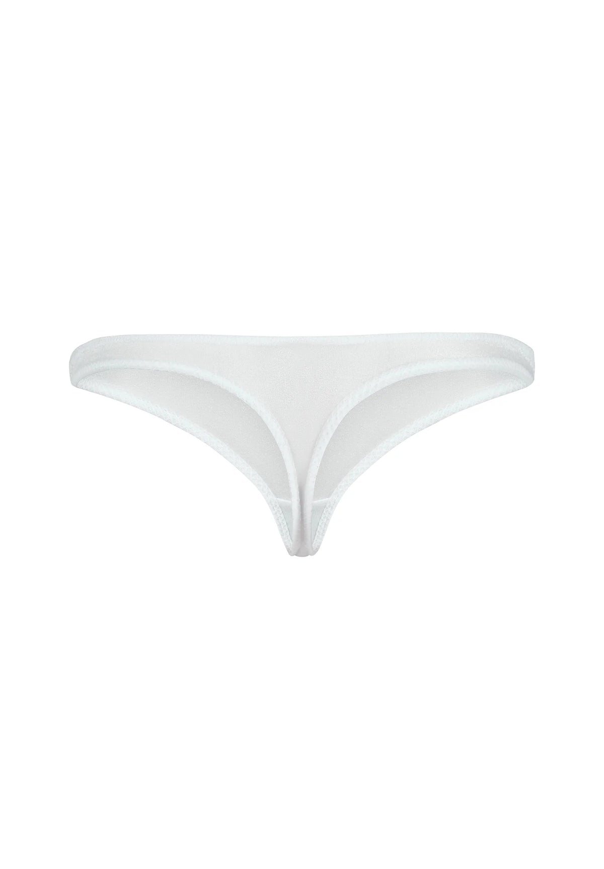 Gossard Glossies White Sheer See Through Thong Panty