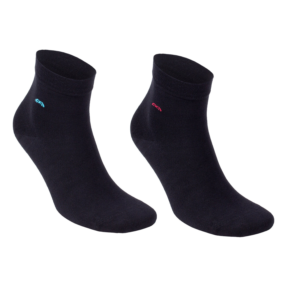 Men’s Bamboo Quarter Socks 6-Pack, Black & Grey