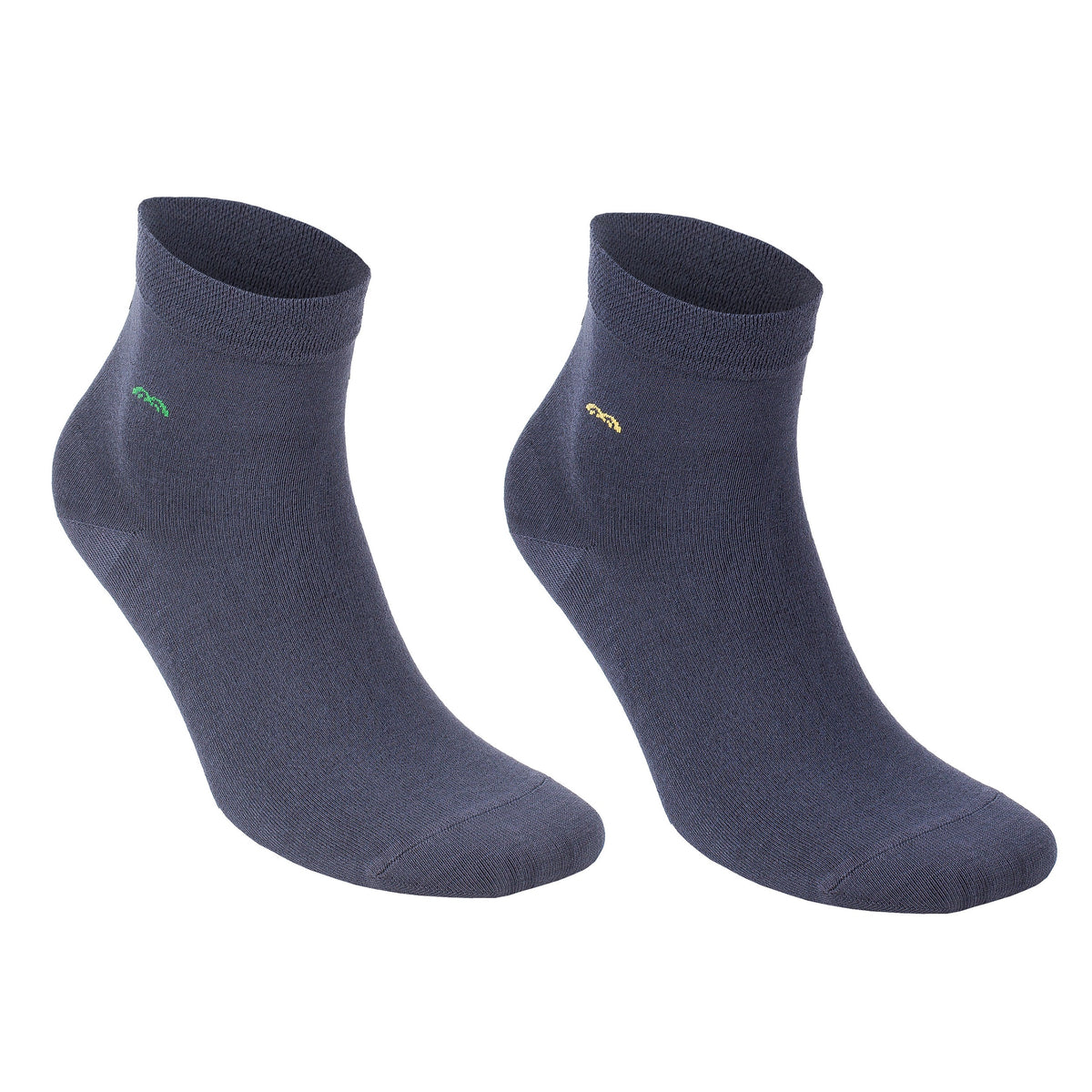 Men’s Bamboo Quarter Socks 6-Pack, Black & Grey