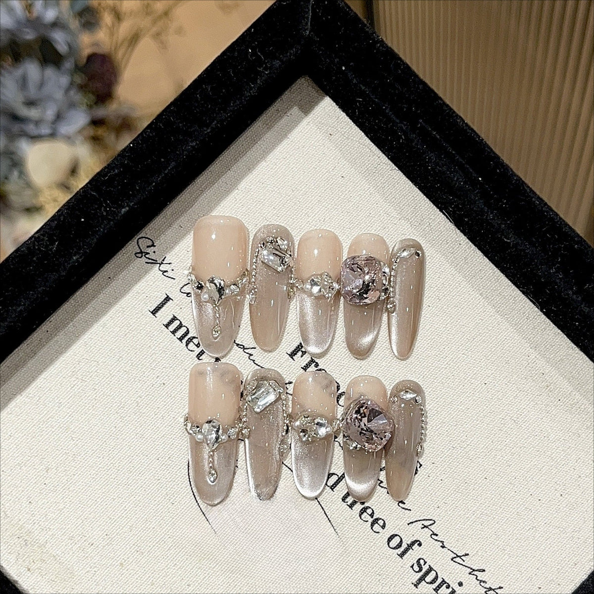 1033- Handmade press on nails fake nails removable