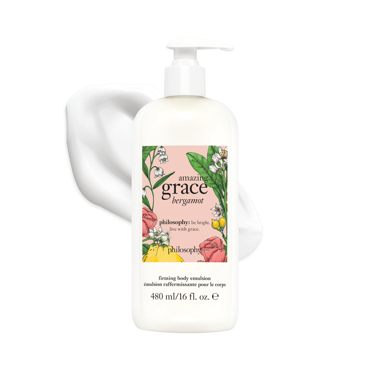 philosophy amazing grace firming body emulsion - luxury scented body lotion - formulated with shea butter for fast absorbing hydration - skin feels soft and smooth - suitable for all skin types