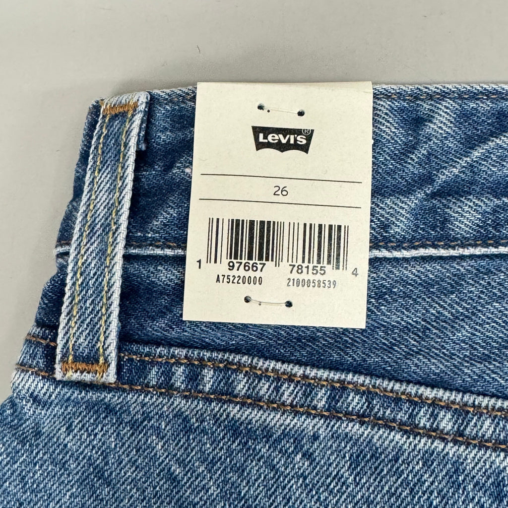 LEVIS Recrafted Icon Skirt Mid Rise Original Women's Sz 26 Novel Notion Med Wash