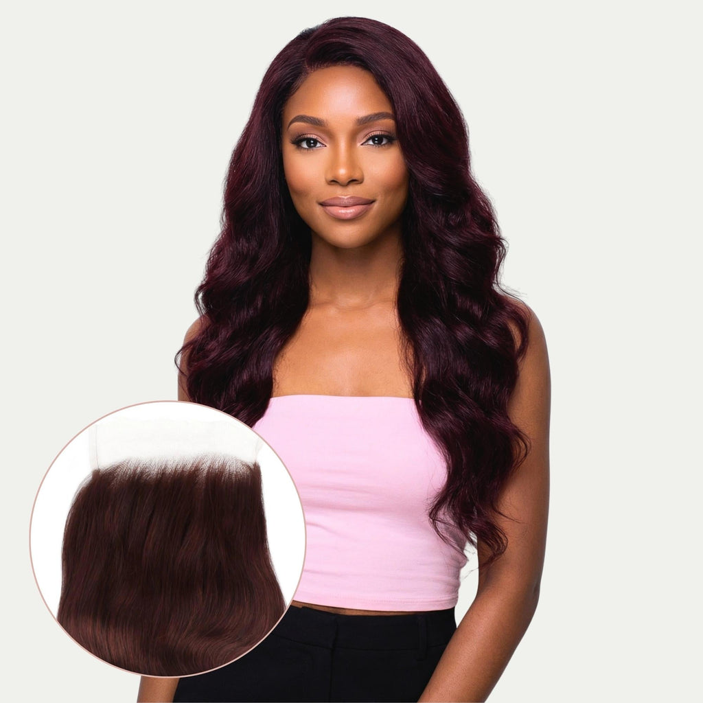 Burgundy Body Wave 5x5 HD Lace Human Hair Closure
