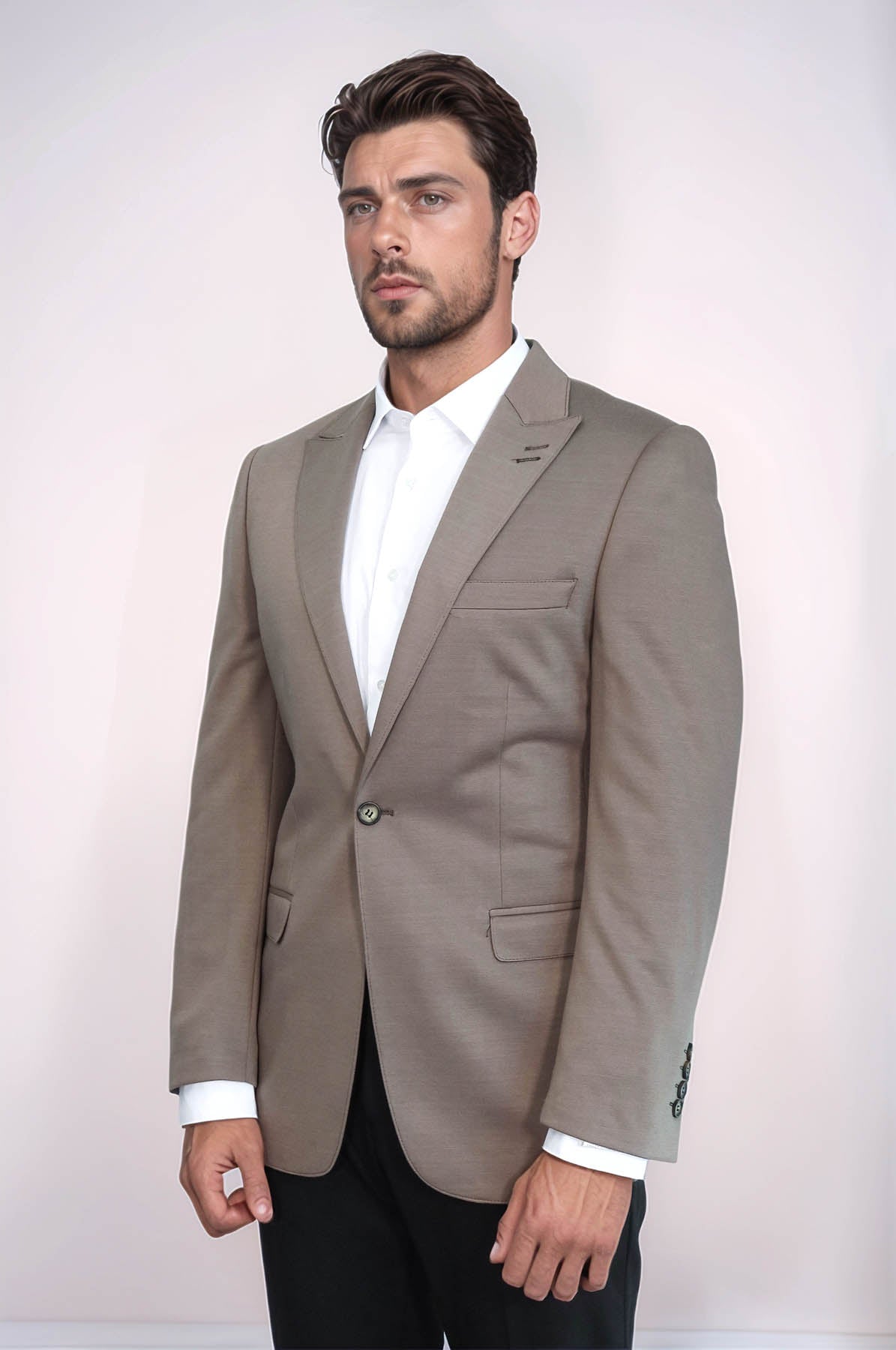 Beige Men's Jacket - Wessi
