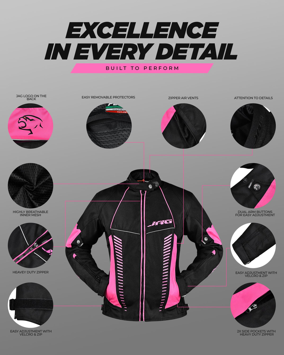 Diana Women's Motorcycle Jacket (Pink)
