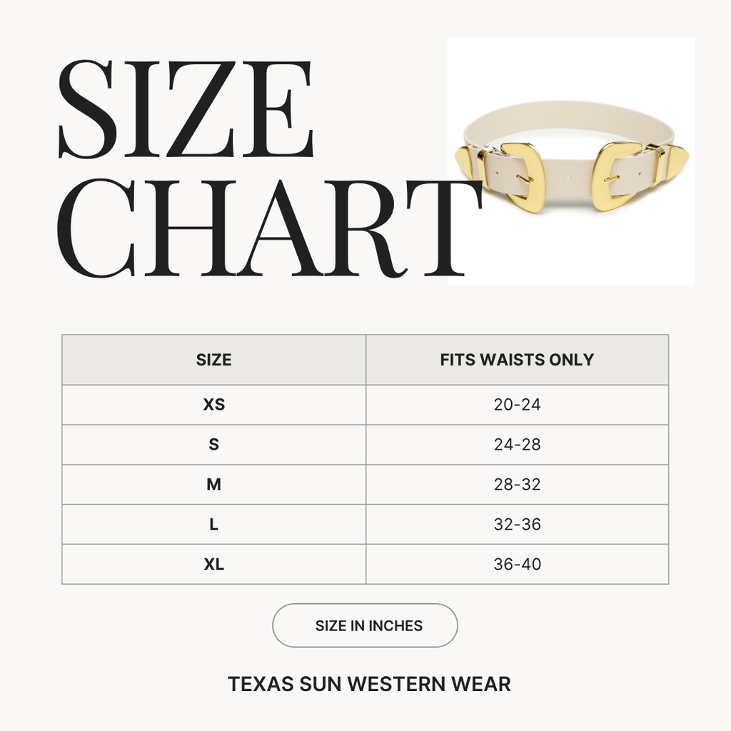 Double Buckle Western Waist Belt for Women