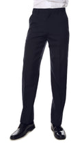Navy Pinstripe Mens Regular Fit Uniform Dress Pants