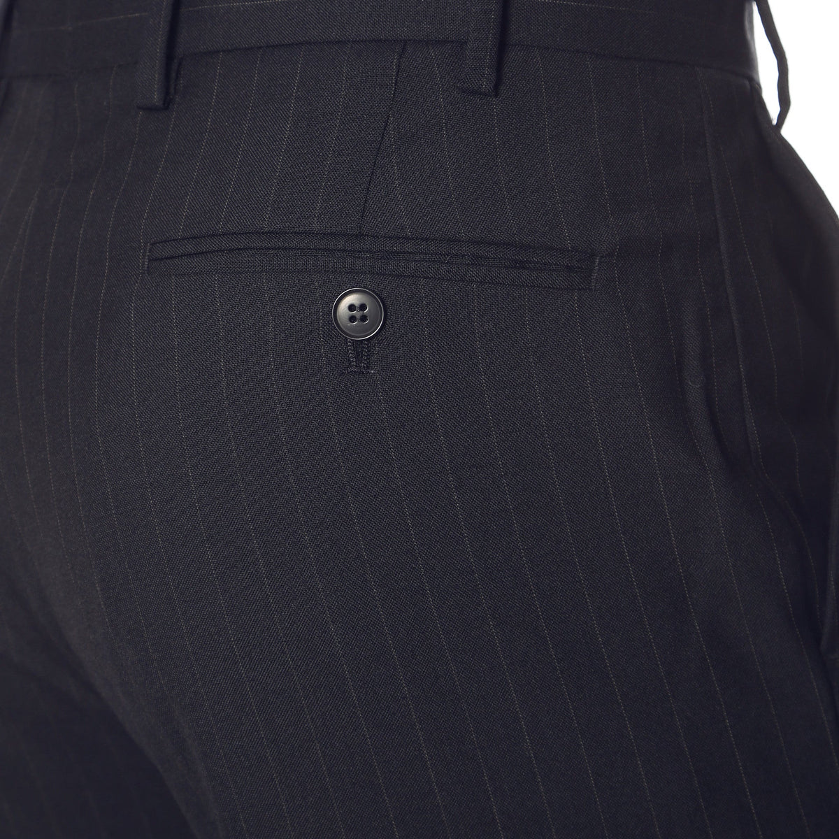 Navy Pinstripe Mens Regular Fit Uniform Dress Pants