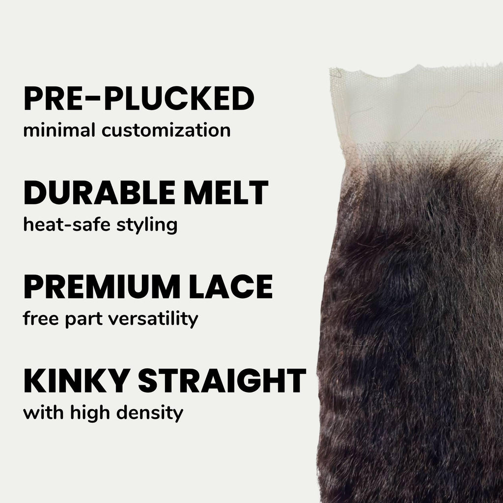 Kinky Straight 6x6 HD Lace Human Hair Closure