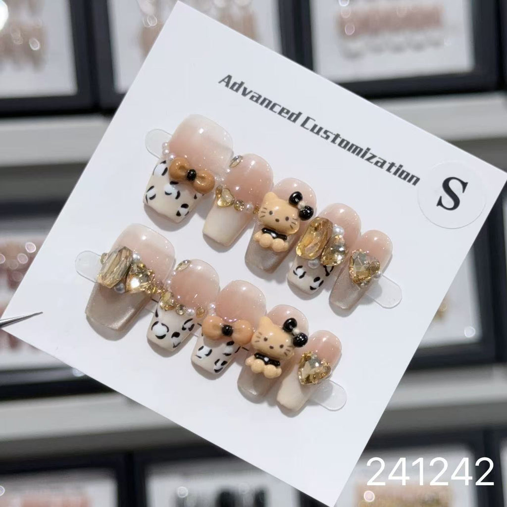 1028- Handmade press on nails fake nails removable