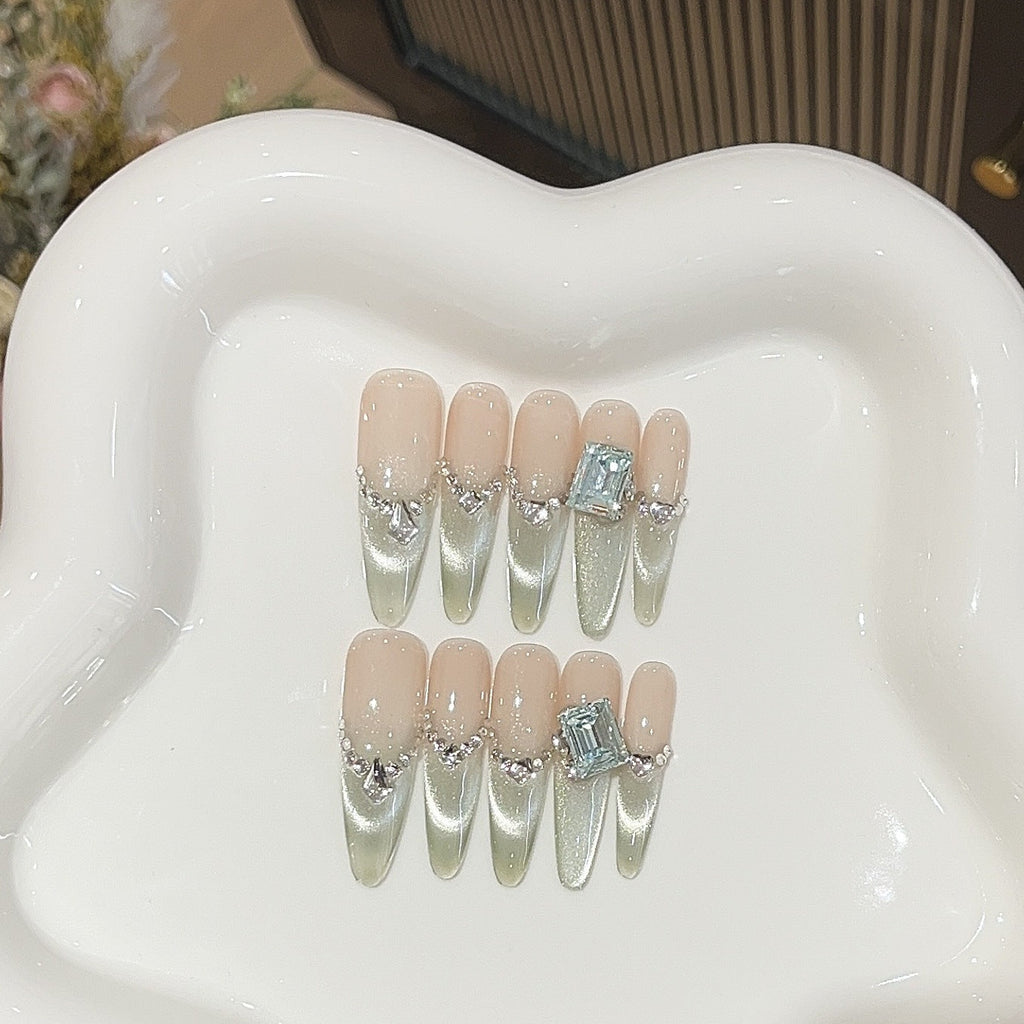 1033- Handmade press on nails fake nails removable