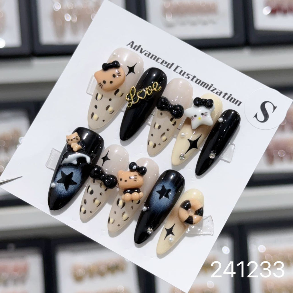 1028- Handmade press on nails fake nails removable