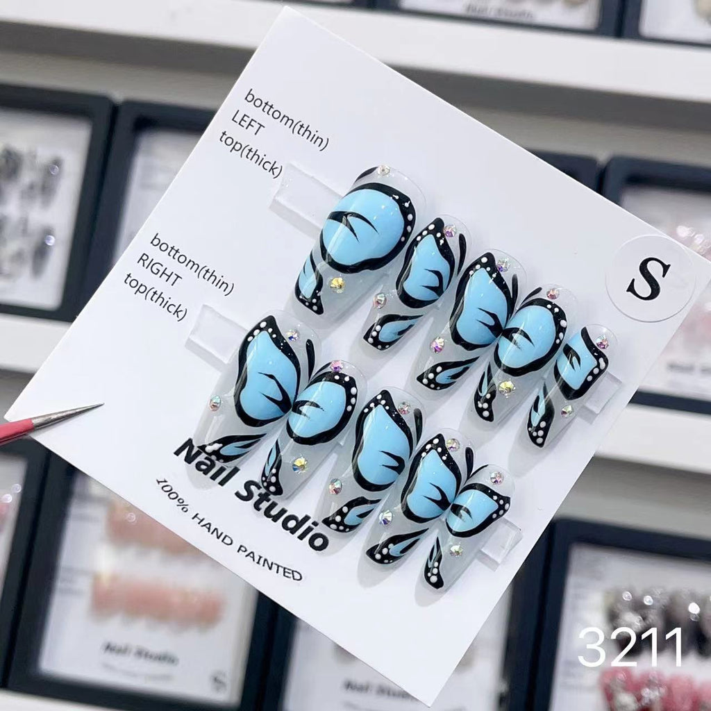 1025- Handmade press on nails fake nails removable