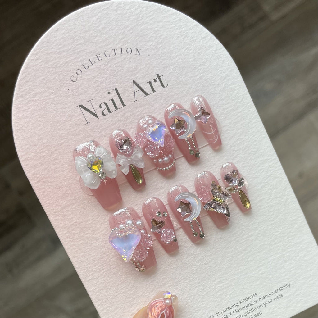 1024- Handmade press on nails fake nails removable