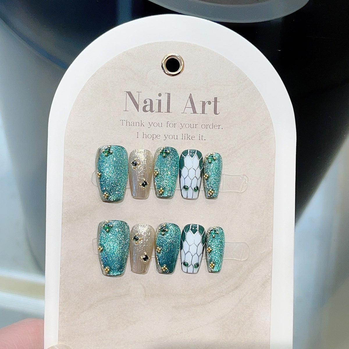 0951- Handmade press on nails fake nails removable