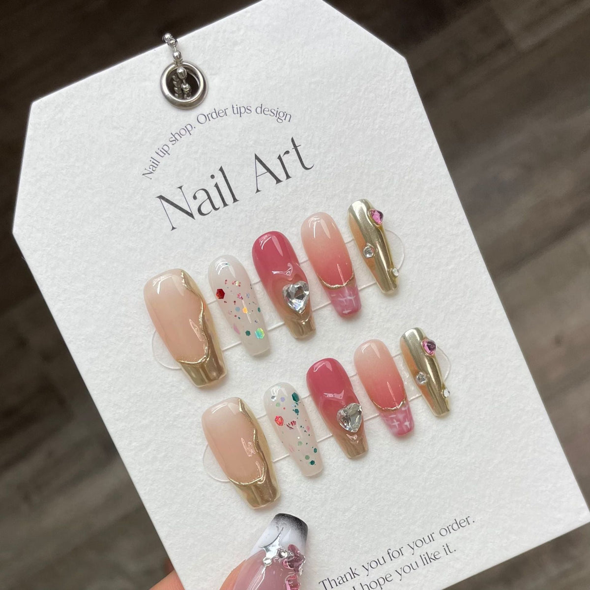 1024- Handmade press on nails fake nails removable