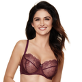 Gorteks Pamela Aubergine Sheer Mesh Balconette Bra