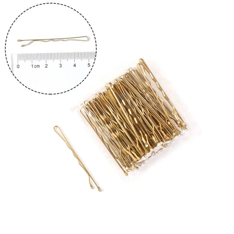 50pcs Women Gold Hair Clip Hairpin Hairstyle Styling Tool Hairgrip U Shape Barrette Hair Clips for Women Hair Accessories