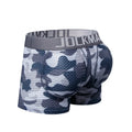 Men's Sexy Fashion Ice Silk Mesh Breathable Soft Comfortable Butt Lift Boxer Briefs Underwear Low Waist Camouflage Quick Dry