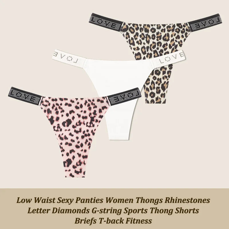 Comfortable Low-Waist Thongs & Briefs for Women – 3-Piece Lingerie Set