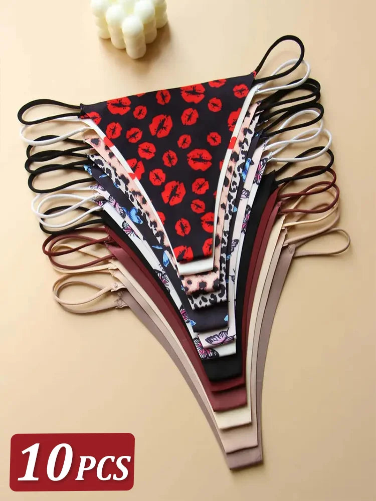 Premium Seamless Thong Panties for Women – 10-Piece Pack