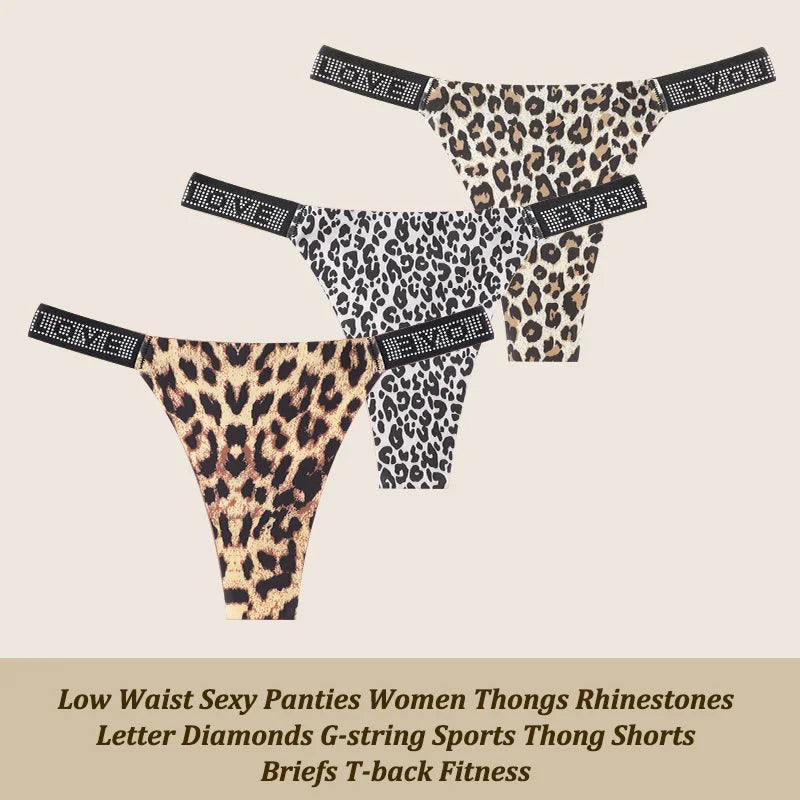 Comfortable Low-Waist Thongs & Briefs for Women – 3-Piece Lingerie Set
