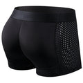 Men's Sexy Fashion Ice Mesh Breathable Butt Lift Boxer Briefs Underwear Padded Underwear Boxer with Hip Pad Buttocks Boxer Trunk