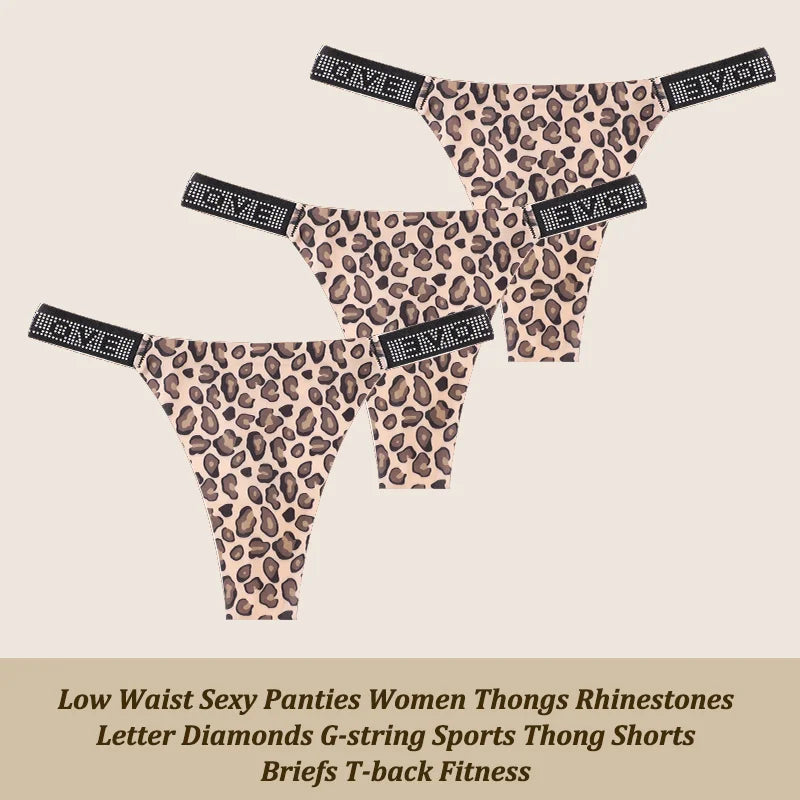 Comfortable Low-Waist Thongs & Briefs for Women – 3-Piece Lingerie Set