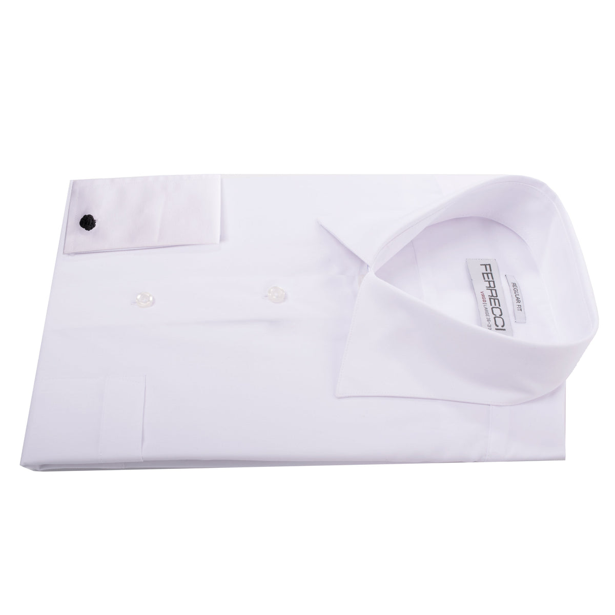 Ferrecci Virgo Big & Tall White French Cuff Dress Shirt – Sizes 14 to 2XL
