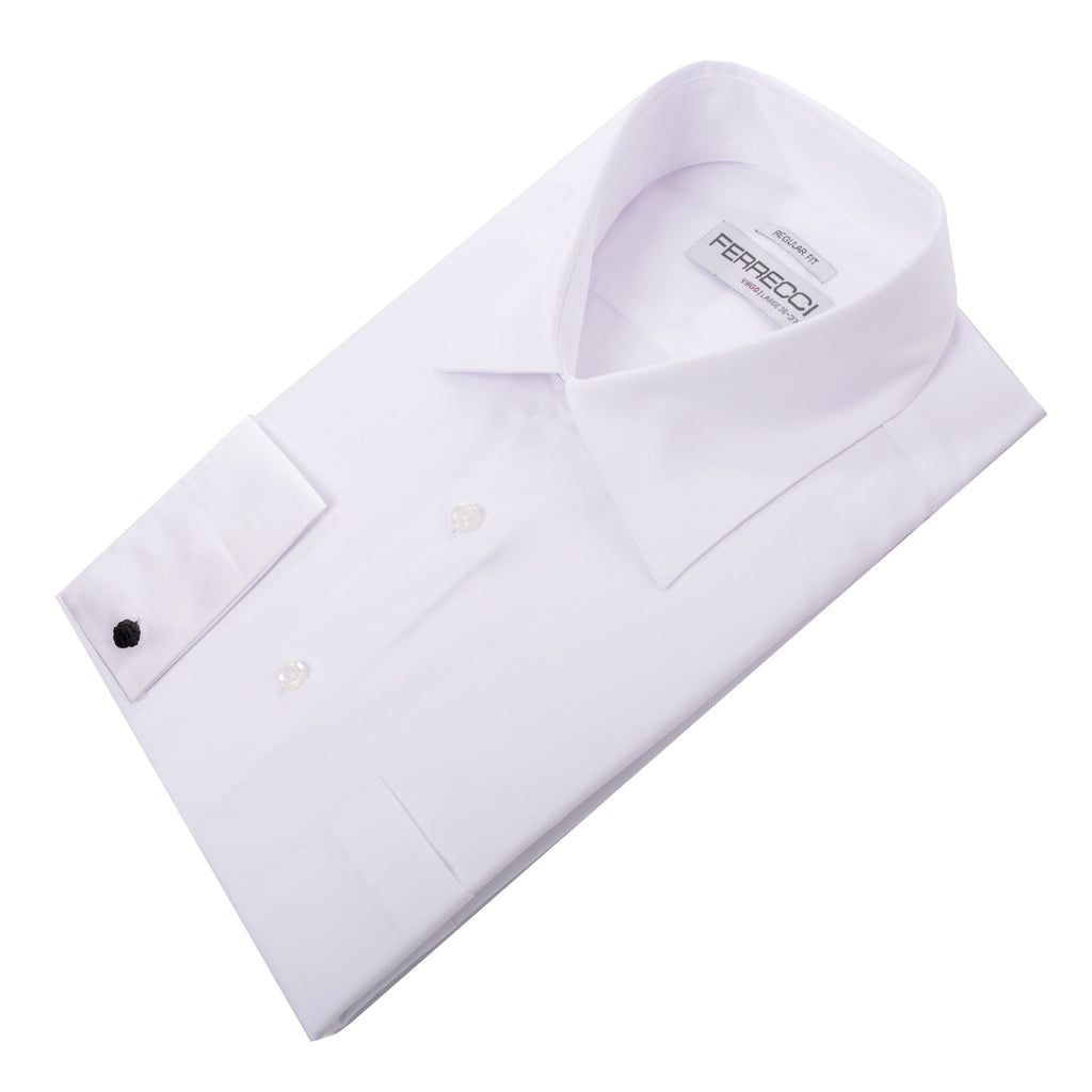 Ferrecci Virgo Big & Tall White French Cuff Dress Shirt – Sizes 14 to 2XL