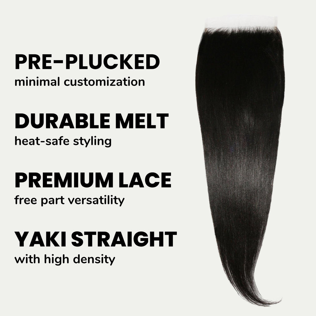 Yaki Straight 6x6 HD Lace Human Hair Closure