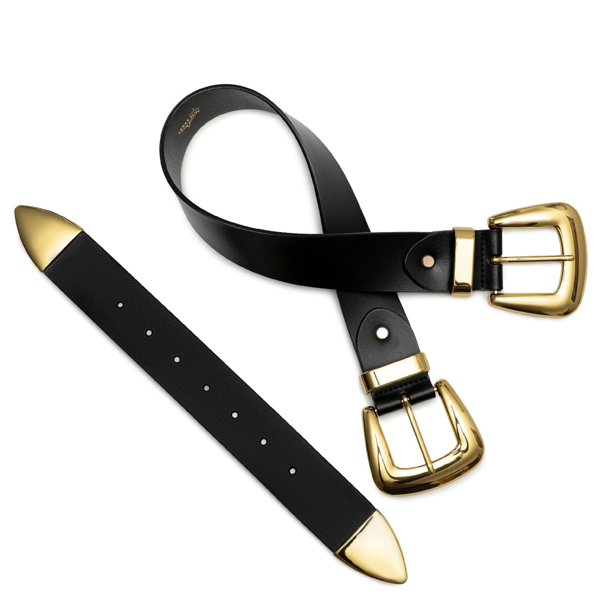 Double Buckle Western Waist Belt for Women