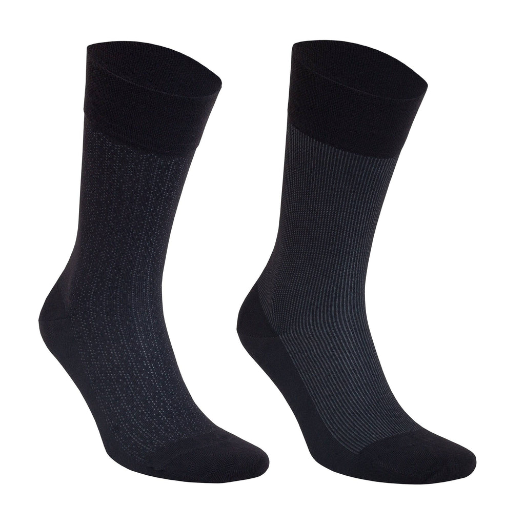 Men’s Bamboo Lightweight Dress Socks 8-Pack Gift Box, Black, Charcoal & Taupe