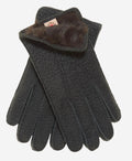 CA3633 (grey) - Handsewn Italian carpincho men’s rabbit fur-lined dress gloves