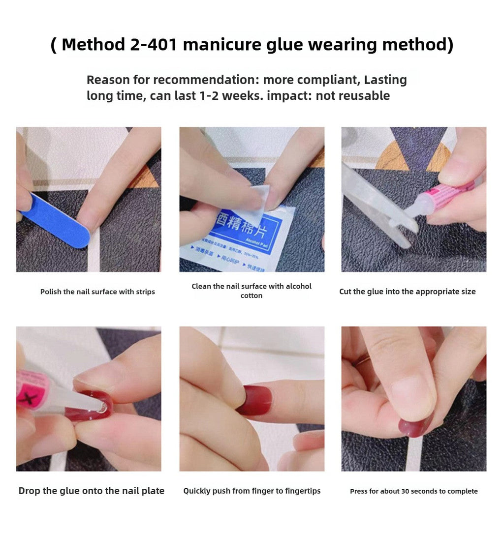 1023- Handmade press on nails fake nails removable