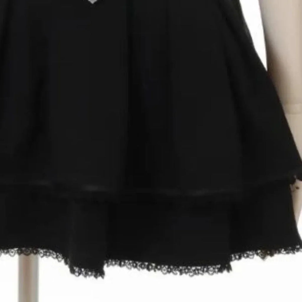 High Waist Lolita Mini Skirt – Sweet Lace & Bow Details