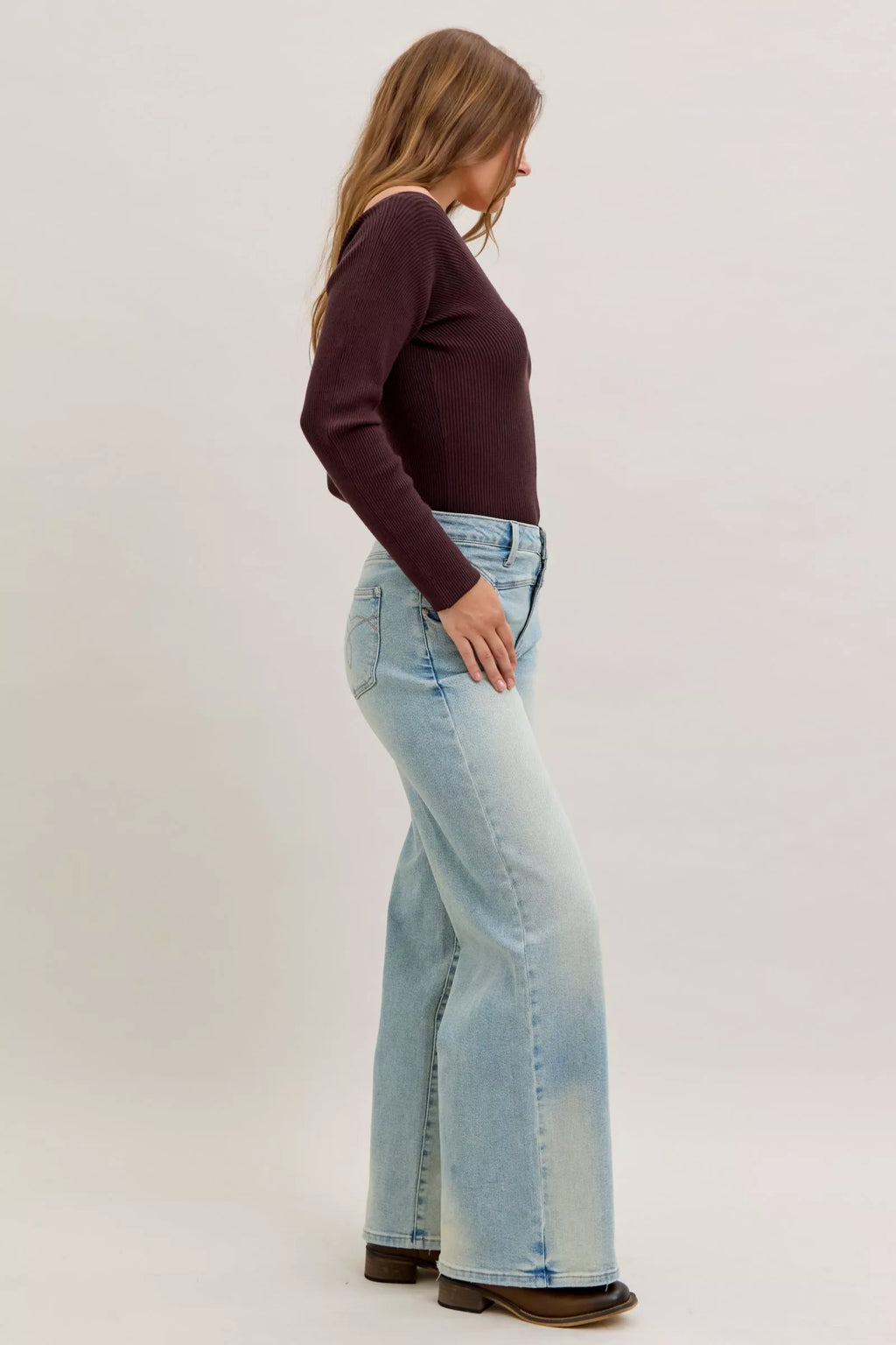 Judy Blue High Waist Column Straight Jeans