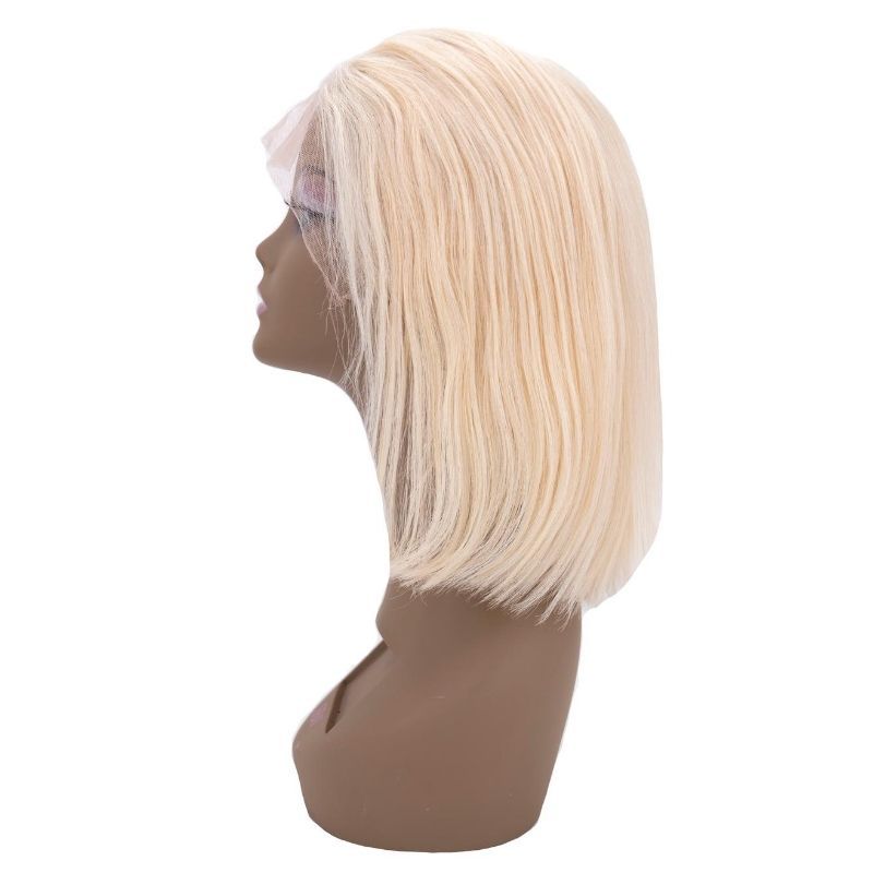 Blonde Straight 13x4 Transparent Lace 100% Human Hair Bob Wig