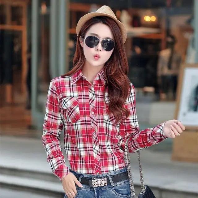 Luxury Winter Warm, Plus Velvet Thicken Plaid Shirt Style Coat Jacket For Women Clothes/Tops/Casual/Jacket/Outerwear For Female