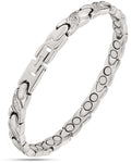 Women's Ultra Strength Magnetic Bracelet Crystal XO (Silver)