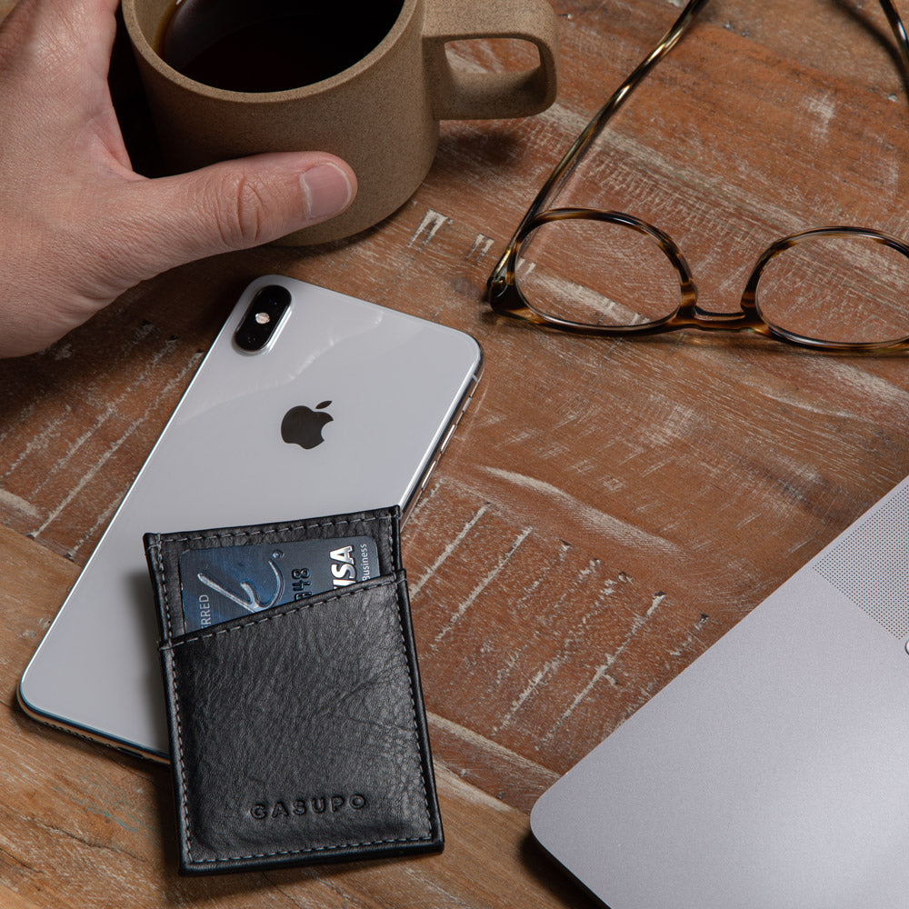 Minimalist Wallet with RFID Protection - Black