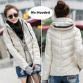 Soft And Comfortable Winter Jacket For Women Short Women's Thicken Outerwear In solid hooded Coats Zipper For Female Slim Cotton padded basic tops