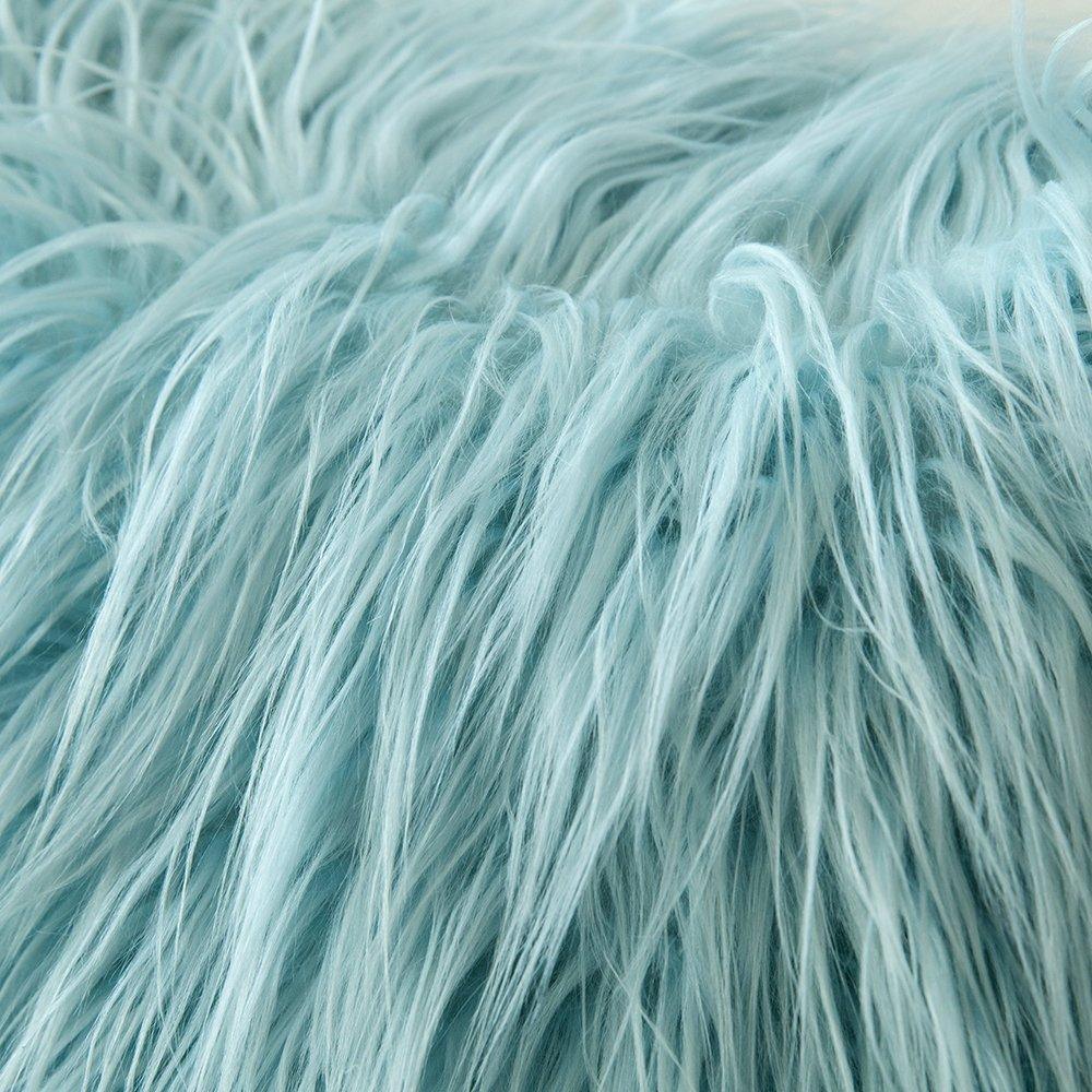 Soft Fur Polyester Cotton Pillow Covers Cushion Covers Luxury Soft Decorative Pillow Covers Home Decor Pillow Covers Living Room Bedroom Decorative Pillowcase Shaggy Fluffy Cover 45x45CM