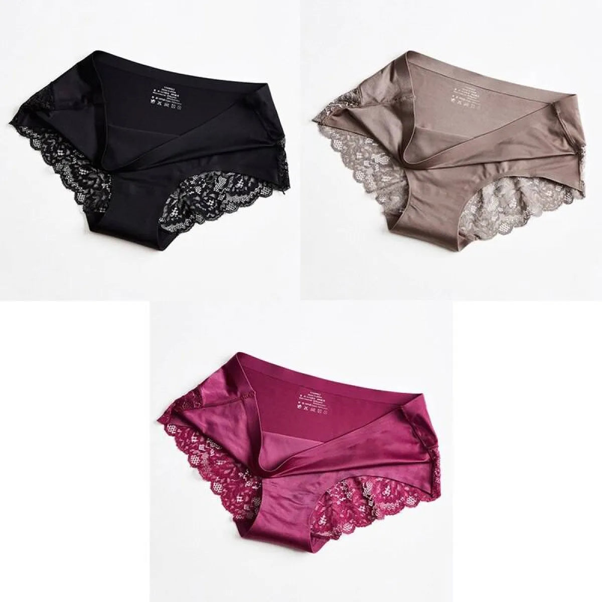 3 Seamless Panties With Lace